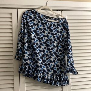 Banana Republic blouse. Size L. Blue and white floral.
